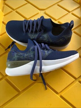 Moshn Navy Knit Women's Sneaker with Camouflage Accent